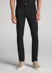American Tall Sale | Carman TAPERED Fit Five Pocket Pants for Tall Men in Black