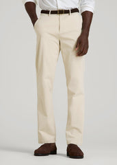 American Tall Online | 4 Way Stretch Commuter STRAIGHT Leg Chino Pants for Tall Men in Light Stone