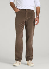 American Tall Online Shop | STRAIGHT-LEG Stretch Corduroy Pants for Tall Men in Dark Sand