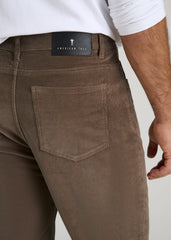 American Tall Online Shop | STRAIGHT-LEG Stretch Corduroy Pants for Tall Men in Dark Sand