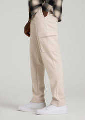 American Tall Online Shop | Wearever Fleece Straight Leg Cargo Sweatpant for Tall Men in Oatmeal Mix
