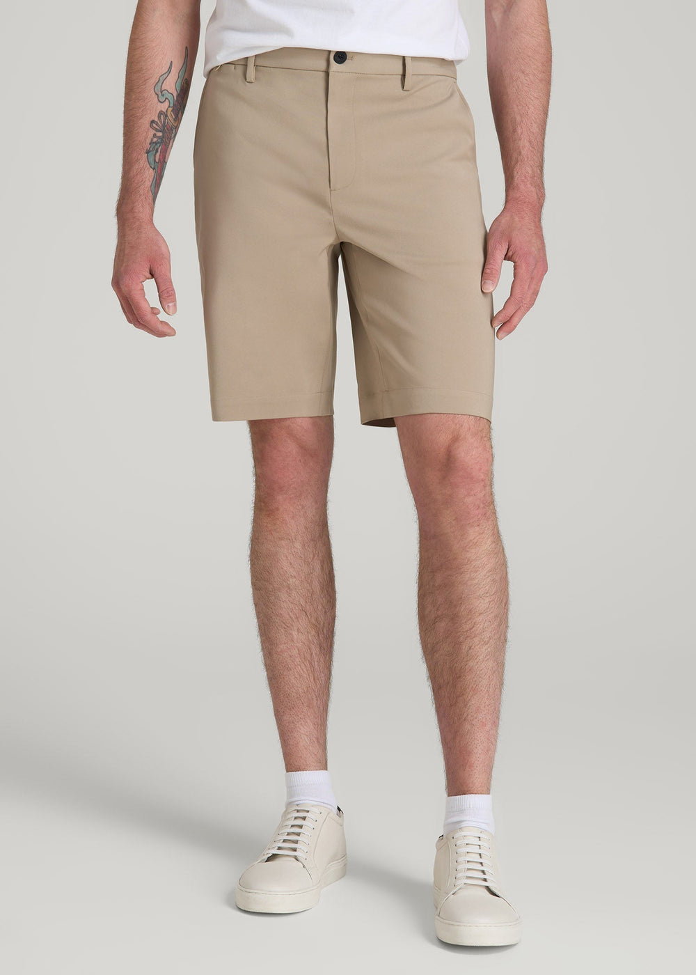 American Tall For Sale | Tech Chino Shorts for Tall Men in Desert Khaki
