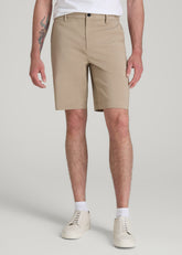 American Tall For Sale | Tech Chino Shorts for Tall Men in Desert Khaki