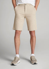 American Tall Discount | Traveler Chino Shorts for Tall Men in Light Khaki