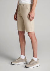 American Tall Discount | Traveler Chino Shorts for Tall Men in Light Khaki