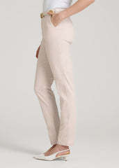 American Tall Online | High Rise Tapered Chino Pants for Tall Women in Shell