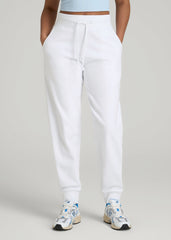 American Tall Online Shop | A.T. Basics Athletic Joggers for Tall Women in Optic White