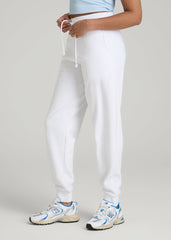American Tall Online Shop | A.T. Basics Athletic Joggers for Tall Women in Optic White