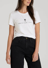 American Tall Discount | Logo Tee for Tall Women in White