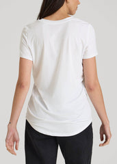 American Tall Discount | Logo Tee for Tall Women in White