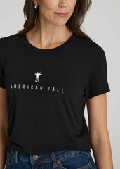 American Tall Online | Logo Tee for Tall Women in Black