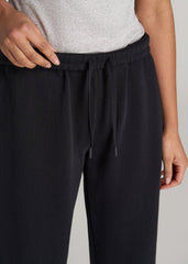 American Tall Online Shop | Wearever Oversized French Terry Joggers for Tall Women in Black
