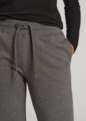 American Tall Outlet | Wearever Fleece Open-Bottom Sweatpants for Tall Women in Charcoal Mix