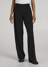 American Tall Discount | Wide-Leg Cuffed Pants for Tall Women in Black