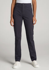 American Tall For Sale | High Rise Tapered Chino Pants for Tall Women in Charcoal Rinse