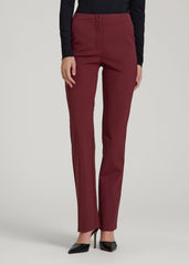 American Tall Sale | Freedom Flex Slim Straight Leg Dress Pants for Tall Women in Tawny Port