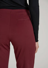American Tall Sale | Freedom Flex Slim Straight Leg Dress Pants for Tall Women in Tawny Port