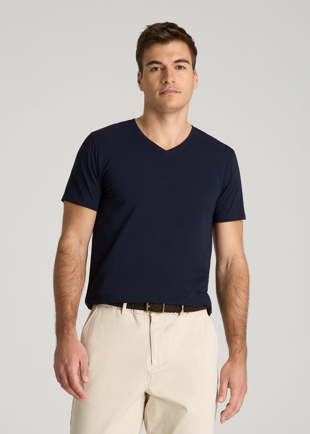 American Tall Online Shop | The Essential Modern Fit V-Neck Tee for Tall Men in Navy