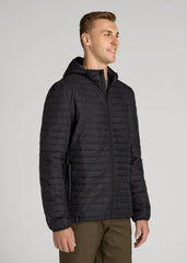 American Tall Online | Packable Puffer Jacket for Tall Men in Black