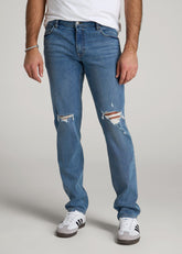 American Tall Online Shop | Carman TAPERED Jeans for Tall Men in Distressed Skyline Blue