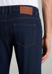 American Tall For Sale | Carman TAPERED Fleeced Jeans for Tall Men in Rockies Blue