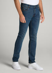 American Tall Outlet | LJ&S TAPERED Jeans for Tall Men in Machine Blue
