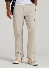 American Tall Sale | Straight Fit Vintage Washed Cargo Pants for Tall Men in Drywall Tan