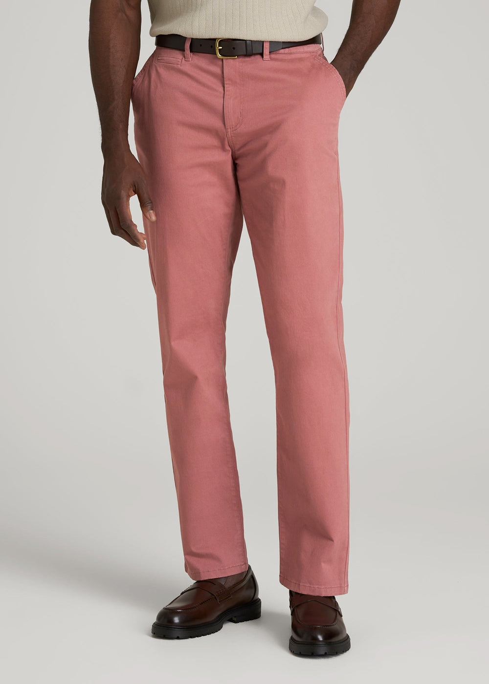American Tall Outlet | Mason Relaxed Chinos for Tall Men in Withered Rose