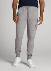 American Tall Online | Wearever Fleece Cargo Jogger For Tall Men in Heather Grey