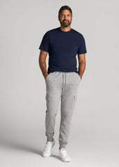 American Tall Online | Wearever Fleece Cargo Jogger For Tall Men in Heather Grey