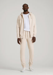 American Tall Outlet | Wearever 2.0 French Terry Joggers for Tall Men in Oatmeal Mix