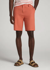 American Tall Discount | Linen Shorts For Tall Men in Burnt Orange