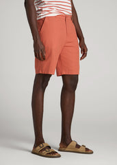 American Tall Discount | Linen Shorts For Tall Men in Burnt Orange