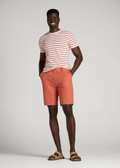 American Tall Discount | Linen Shorts For Tall Men in Burnt Orange