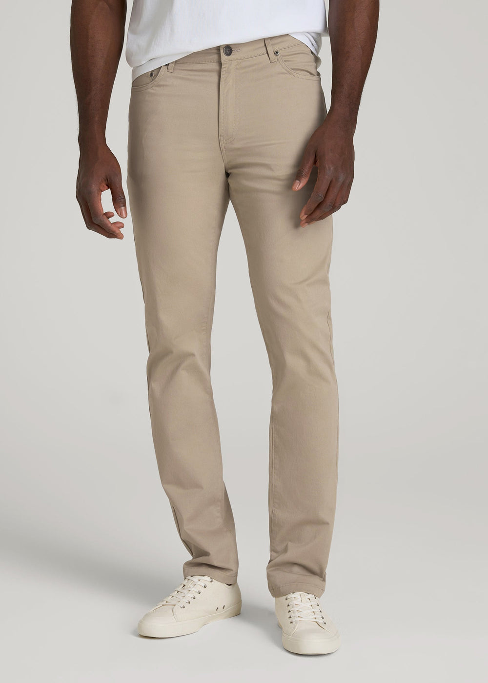 American Tall Online | Dylan Slim Fit Five-Pocket Pants For Tall Men in Desert Khaki