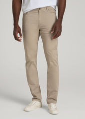 American Tall Online | Dylan Slim Fit Five-Pocket Pants For Tall Men in Desert Khaki