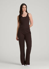 American Tall Outlet | Waffle Tank Top for Tall Women in Espresso