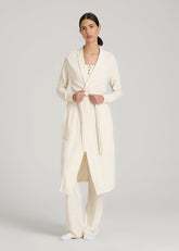American Tall For Sale | Waffle Lounge Robe for Tall Women in White Alyssum