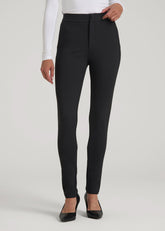 American Tall Online | Soft Flex Ponte Skinny High Rise Pant for Tall Women in Black
