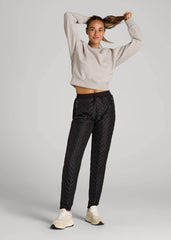 American Tall Outlet | Quilted Joggers for Tall Women in Black