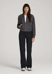 American Tall Outlet | High Rise Pull On Mini Flare Pant for Tall Women in Black