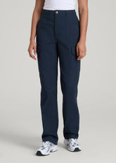 American Tall For Sale | Straight Leg Cargo Chino Pants for Tall Women in Navy