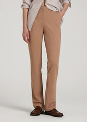 American Tall Discount | Freedom Flex Straight Leg Dress Pants for Tall Women in Woodsmoke