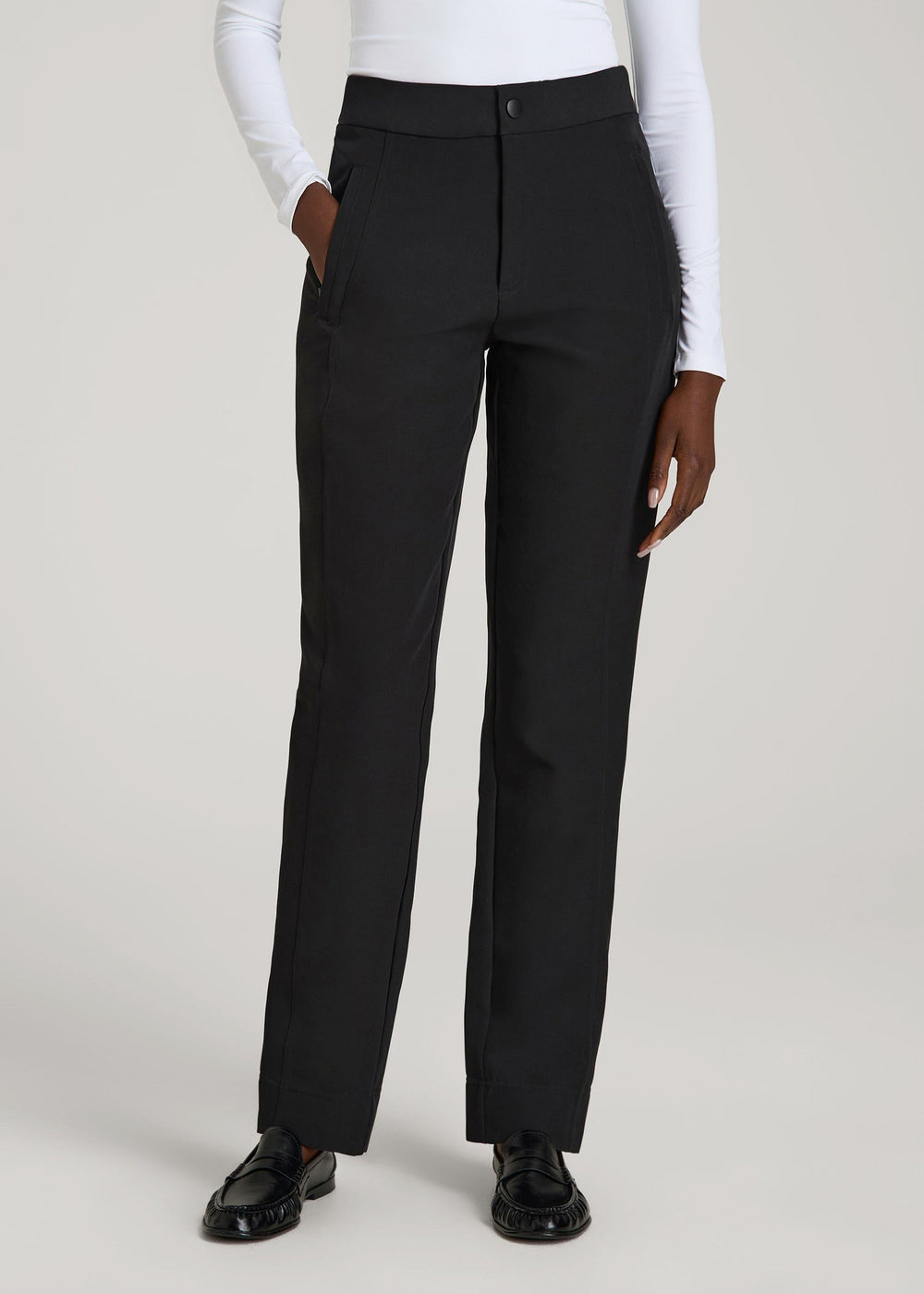 American Tall Online | Traveler Tapered Fit Pant for Tall Women in Black