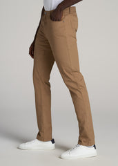 American Tall Outlet | Carman TAPERED Fit Five Pocket Pants for Tall Men in Russet Brown