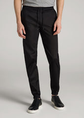 American Tall Online | Stretch Twill Jogger Pants for Tall Men in Black