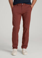 American Tall Online Shop | TAPERED FIT Traveler Chino Pants for Tall Men in Intense Rust