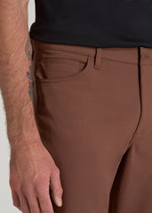 American Tall Sale | 365 Stretch 5-Pocket TAPERED Pants for Tall Men in Otter Brown