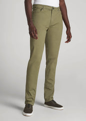 American Tall For Sale | Dylan Slim Fit Five-Pocket Pants For Tall Men in Fatigue Green