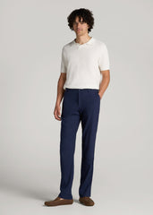 American Tall Online Shop | Garment Dyed Linen Casual Pants for Tall Men in Summer Blue